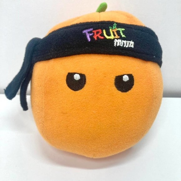 Fruit Ninja Orange 5" Plush 2011 Nanco Stuffed Animal Toy Warrior Game - Picture 1 of 9